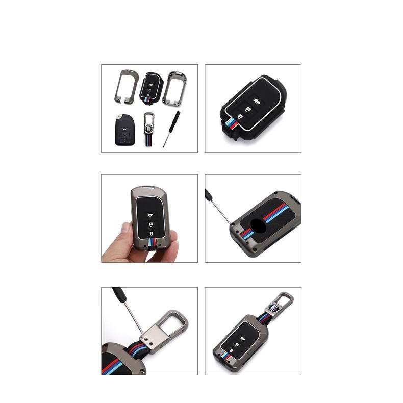 Ốp Bảo Vệ Chìa Khóa Xe Toyota Vios, Yaris 2019 - 2022 Mẫu Chìa Thông Minh - Chất Liệu Hợp Kim Kẽm Cao Cấp