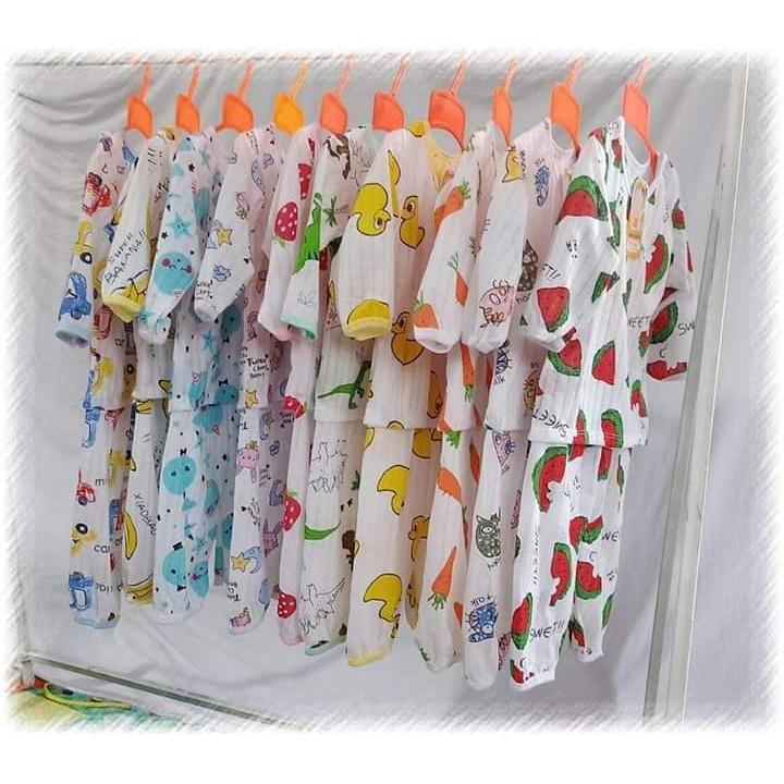 Combo 5 bộ cotton giấy dài tay cho bé