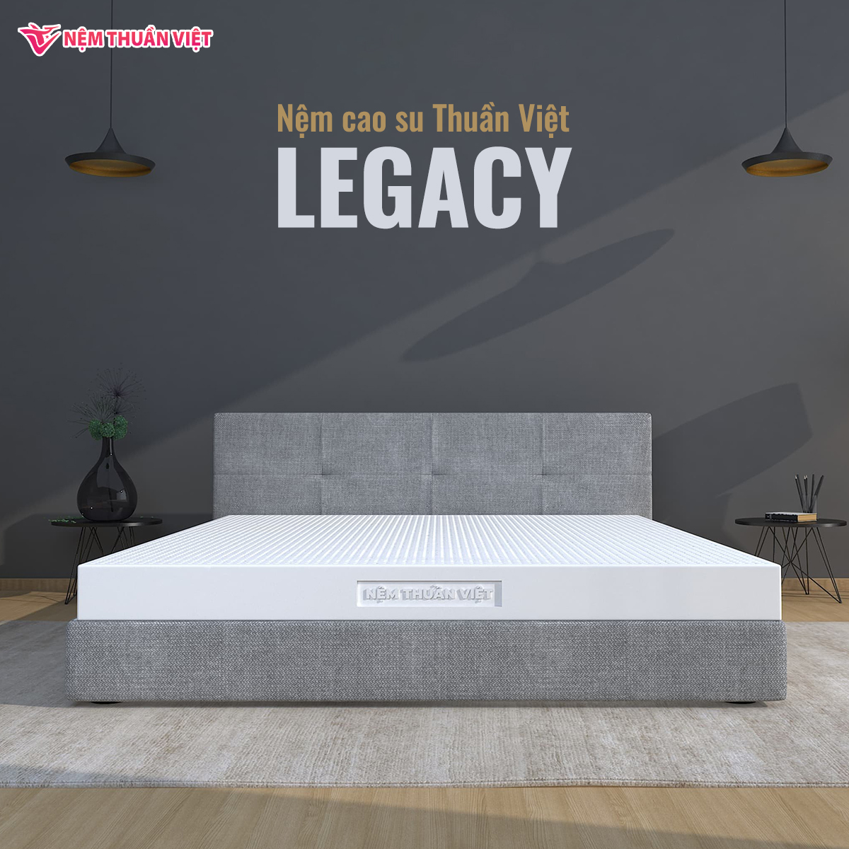 (1m6x2mx15cm) Nệm Cao Su Thuần Việt Legacy Định Hình, Nâng Đỡ Cơ Thể Vượt Trội