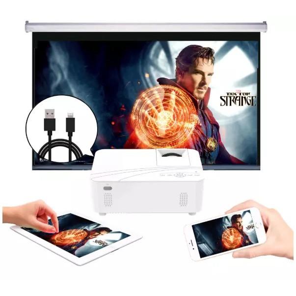 Máy chiếu mini xem phim tại nhà, hình ảnh sắc nét full HD-Hàng cao cấp