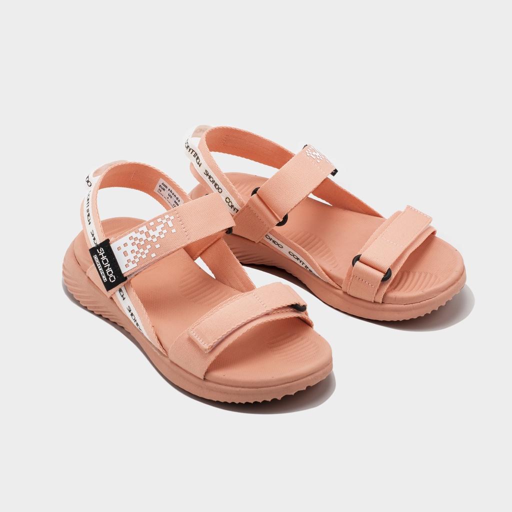 Giày Sandals Nữ Shondo F7 Continew Full Hồng Phấn F7N7272