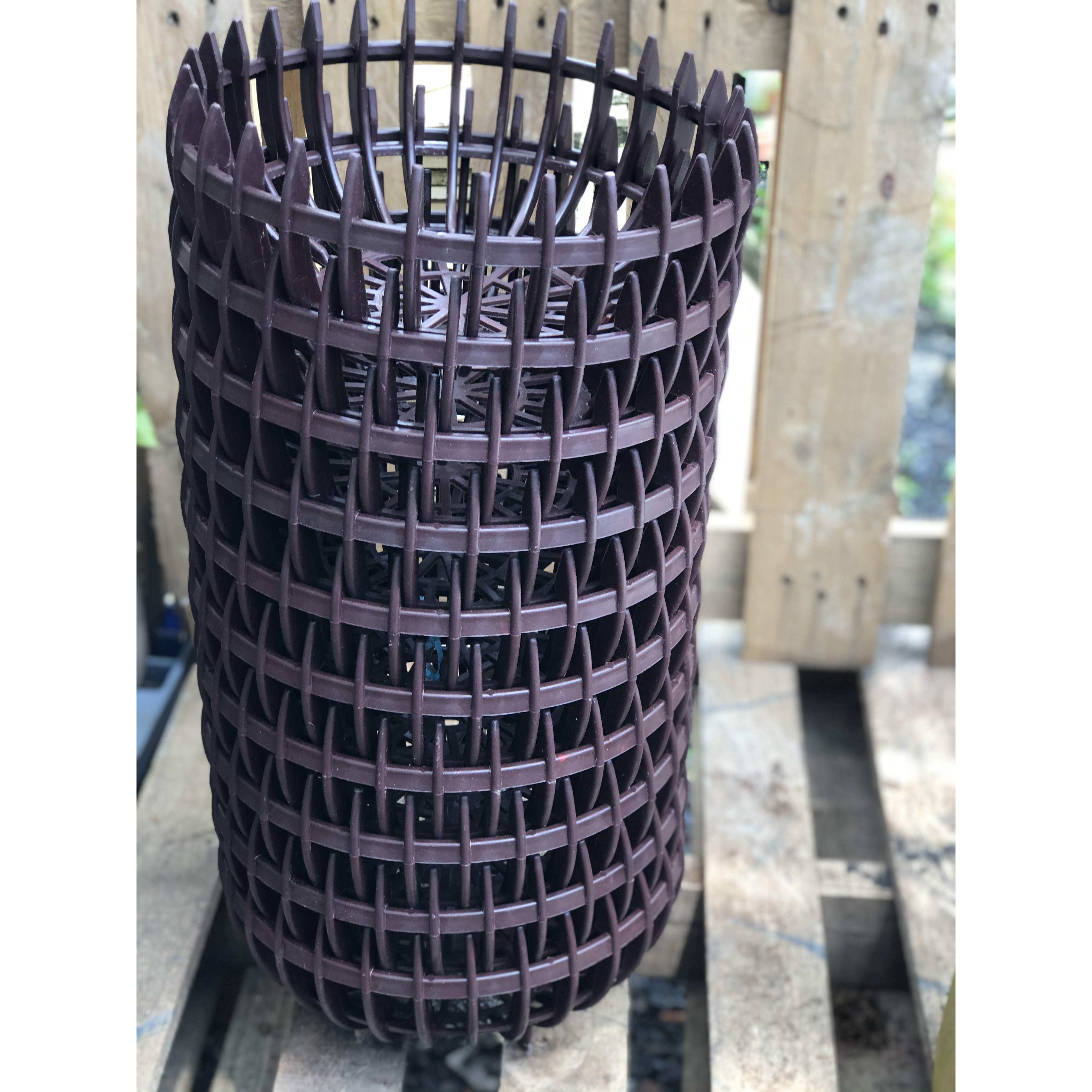 Bộ 10 chậu bí trồng lan giả gỗ fi 270 mm