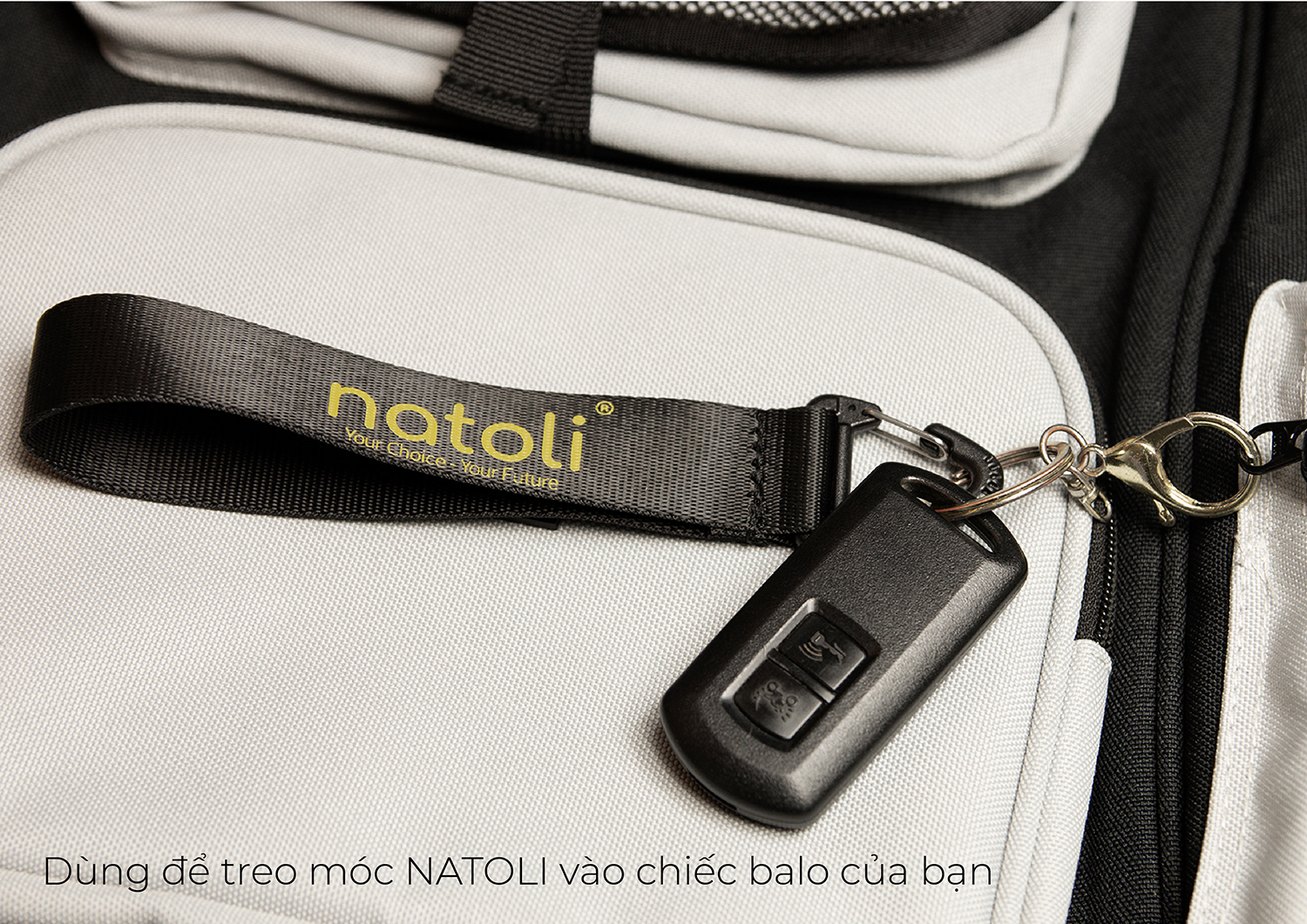 Móc khóa treo chìa khóa NATOLI Phụ Kiện Cho Túi Balo