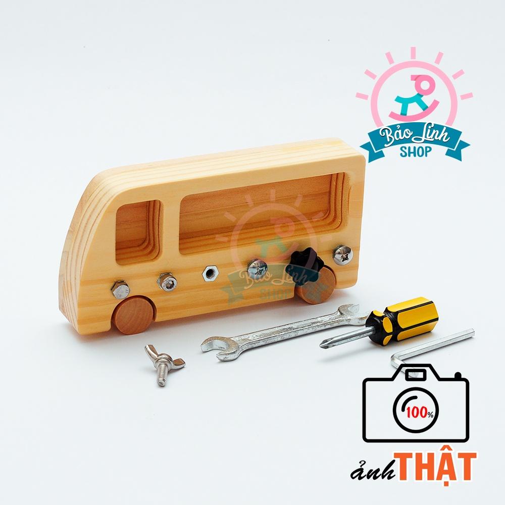 Đồ chơi gỗ bảng bận rộn Busy Bus cho bé 3-5 tuổi phát triển trí tuệ, phát triển kỹ năng cơ bản|