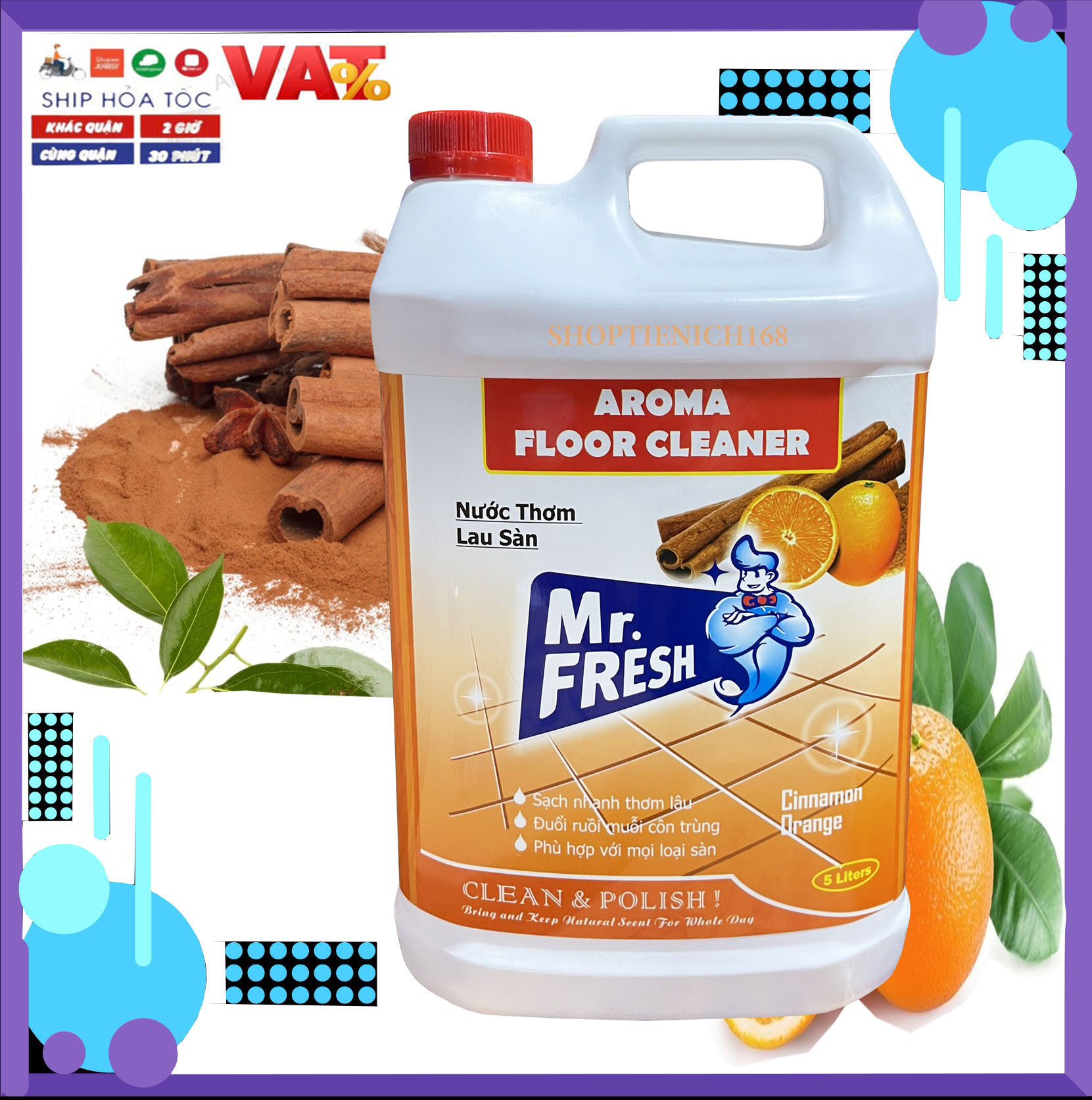 [Audit Supplement 2025-10-21 84175] [NHÀ THƠM-SÀN SẠCH] Nước Thơm lau sàn Diệt khuẩn Mr.fresh 4,2L Hương cam quế