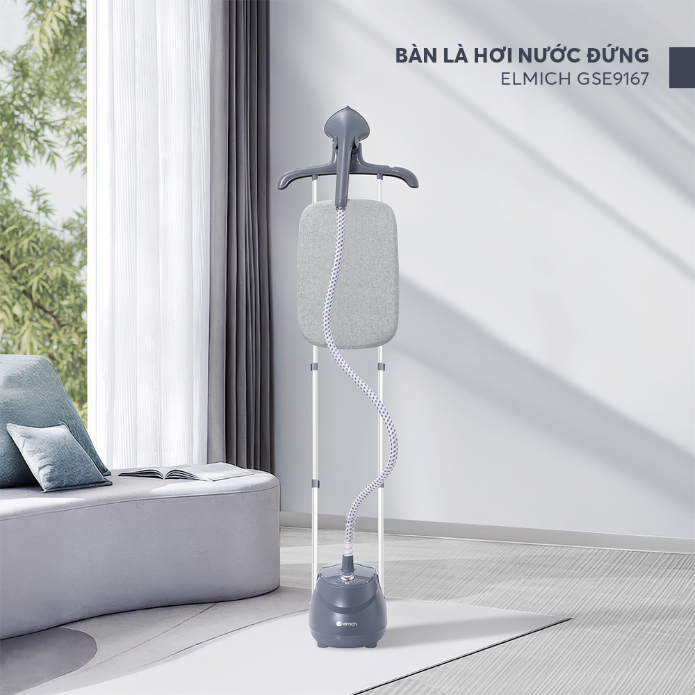 Bàn Ủi Hơi Nước Đứng Elmich GSE9167 2000W 1.7L, Hàng Chính Hãng, 2 Chiều, 10 Mức Hơi Phun - JoyMall