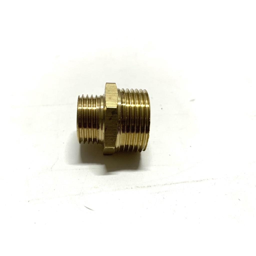Nối 2 Đầu Ren Ngoài 21/27mm Đồng Thau
