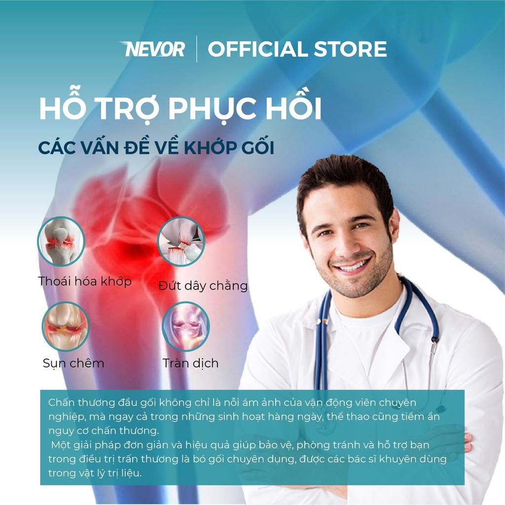 Bó gối thể thao Nevor BDG01 giảm đau, phòng tránh chấn thương dây chằng sử dụng cho gym, bóng đá, bóng rổ...