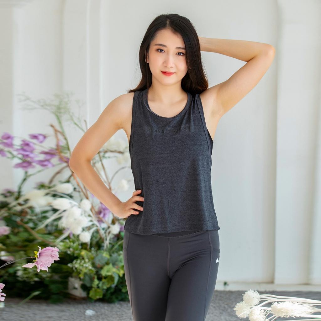 Áo tank top nữ tập Gym Yoga Runnavy by Carasix WTT58 dáng rộng