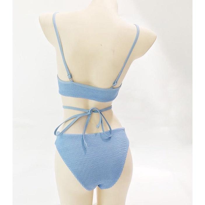 Đồ bơi nữ, bikini sexy 1 mảnh liền thân tôn dáng 2 dây buộc eo Ne