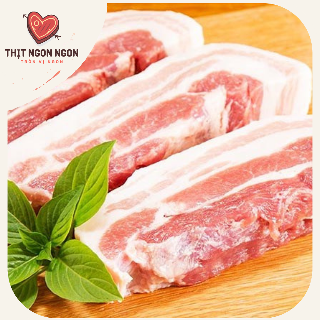 BA RỌI / BA CHỈ HEO RÚT SƯỜN - LOẠI 1 - 1KG - BONELESS BELLY