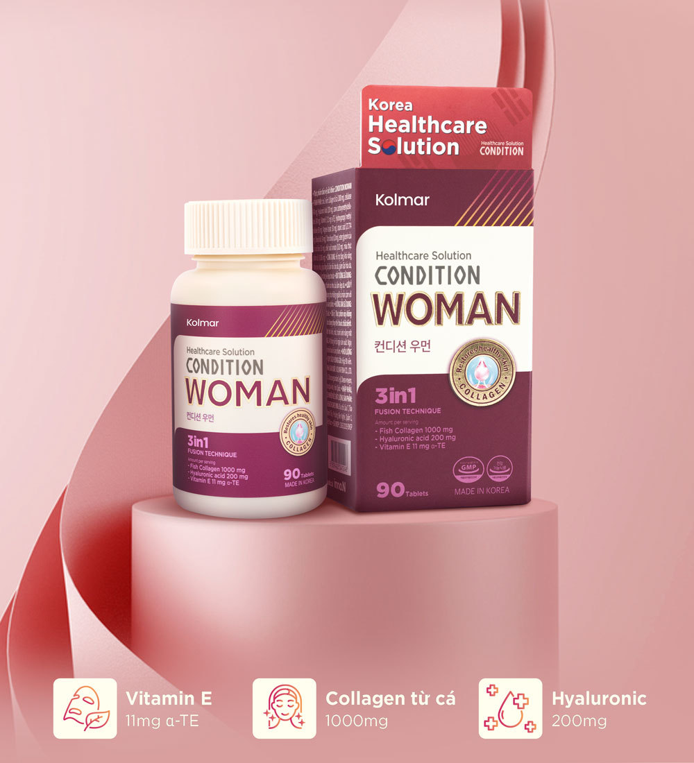 Hình ảnh [Kolmar] Thực Phẩm Bảo Vệ Sức Khỏe CONDITION WOMAN - Hộp 90 Viên uống collagen