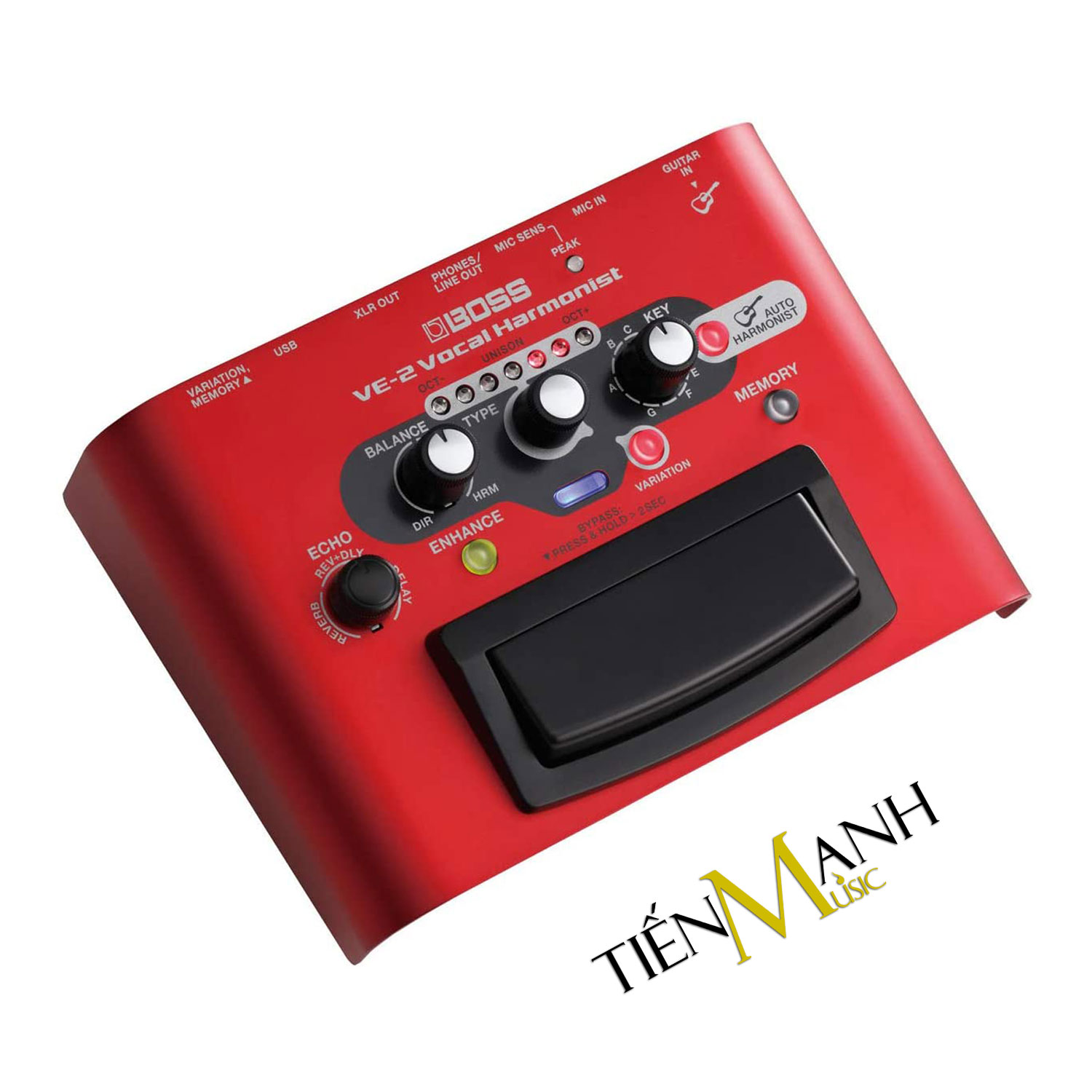 Boss VE-2 Vocal Harmonist Stompbox Tạo tiếng Bè, Vang vọng và chỉnh Tone, Giọng cho Ca sỹ - Bàn đạp Phơ Guitar Reverb and Delay Effects Processor VE2 Singer Hàng Chính Hãng - Kèm Móng Gẩy DreamMaker