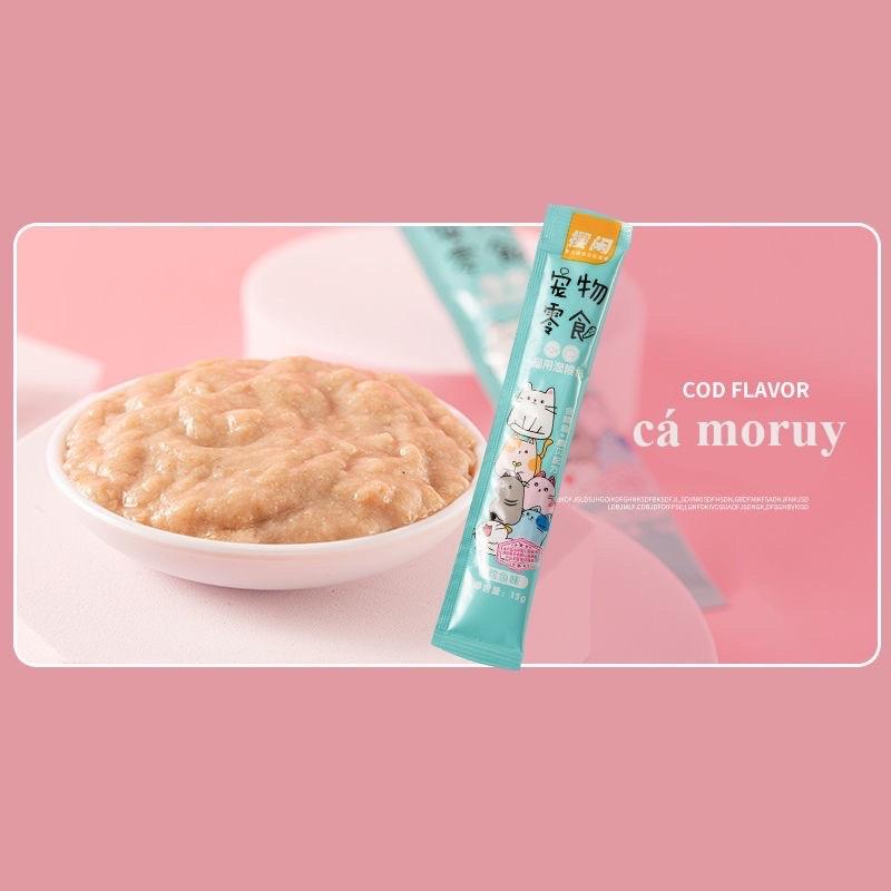 SÚP THƯỞNG CHO MÈO Shizuka- Thanh súp thưởng dinh dưỡng - Soup dinh dưỡng cho mèo - thanh 15gr-3 vị
