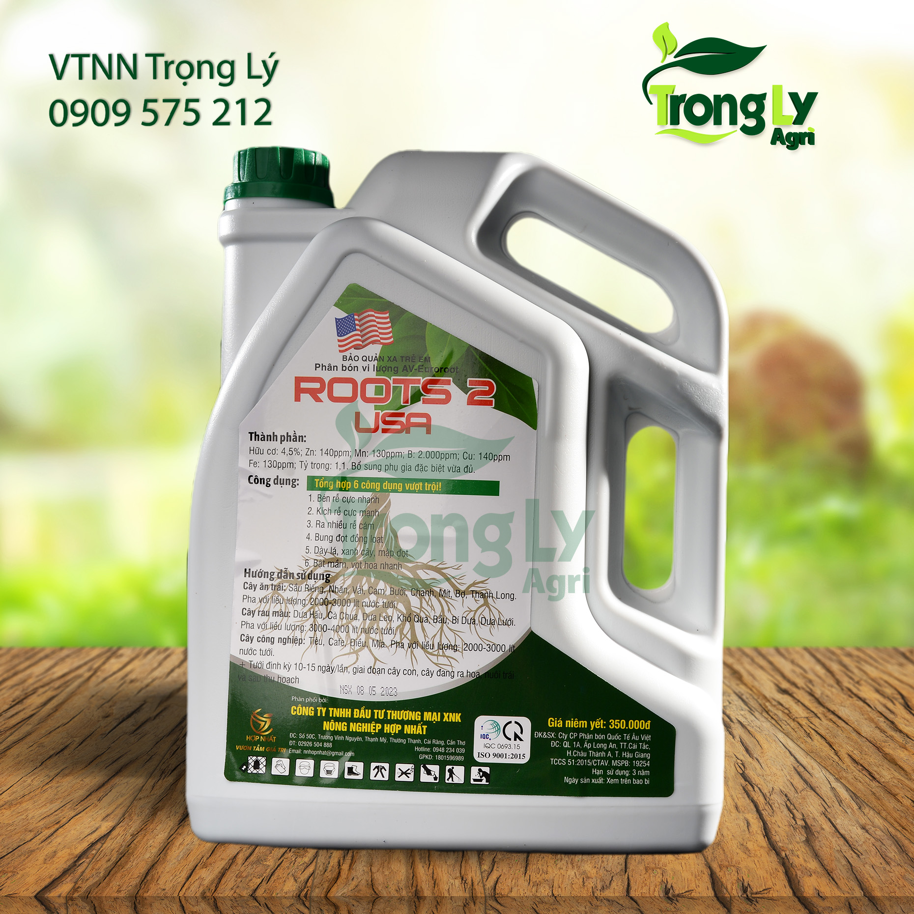 ROOTS 2 USA - 3 TRONG 1 - Bén rễ cực nhanh – Kích rễ cực mạnh, Dày lá, xanh cây, mập đọt