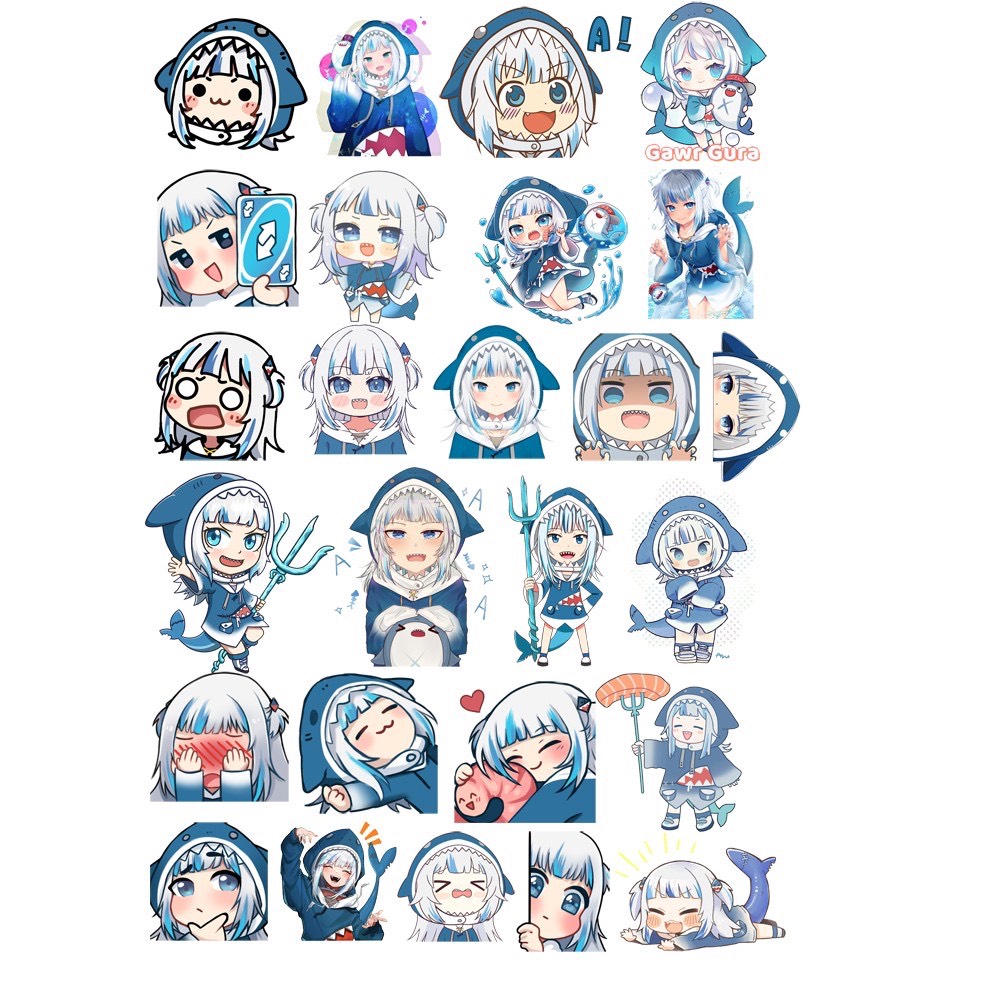 Set 60 Sticker Gawr Gura - Hololive