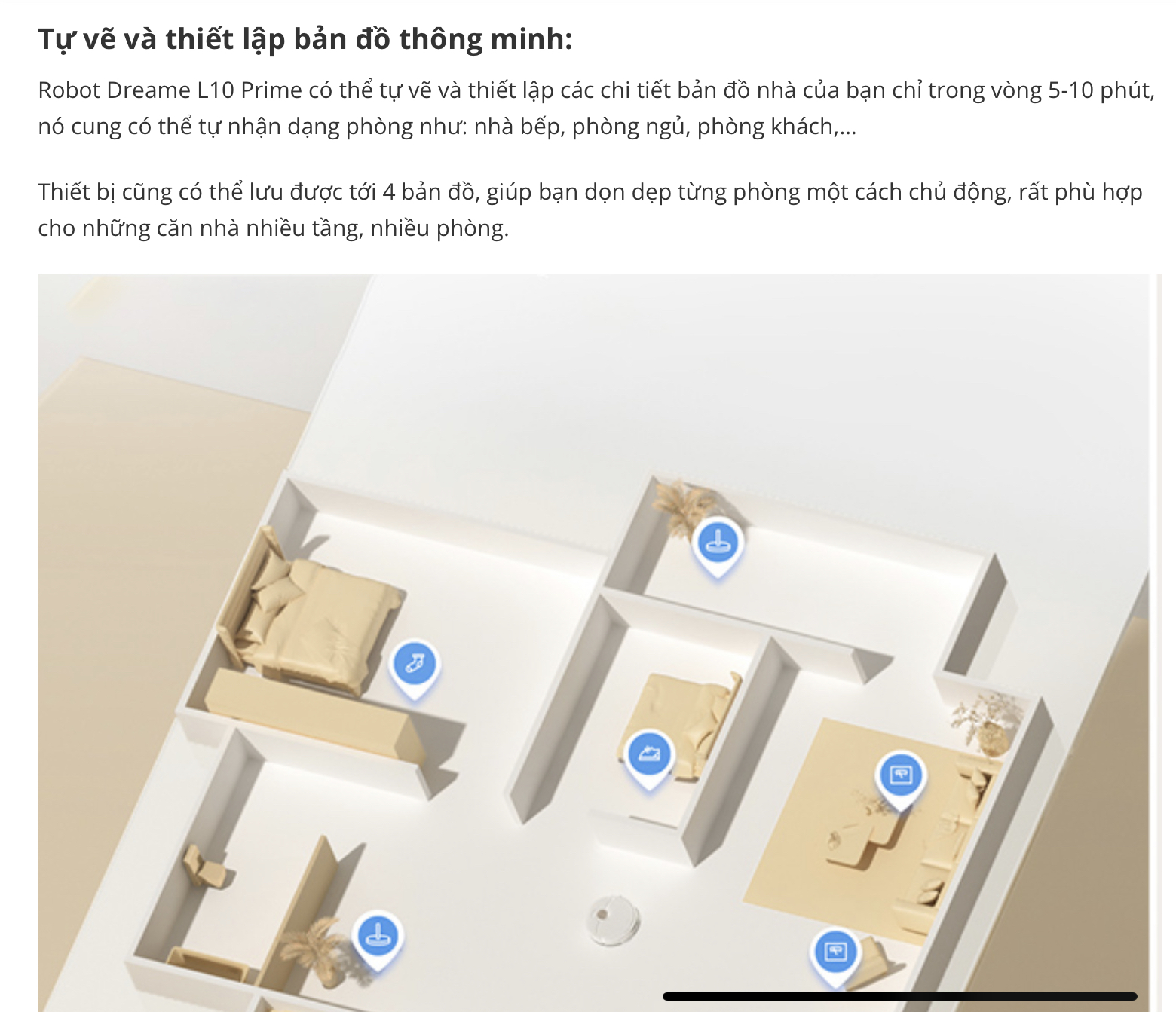 Robot Hút Bụi Lau Nhà Dreame L10 Prime Hàng chính hãng