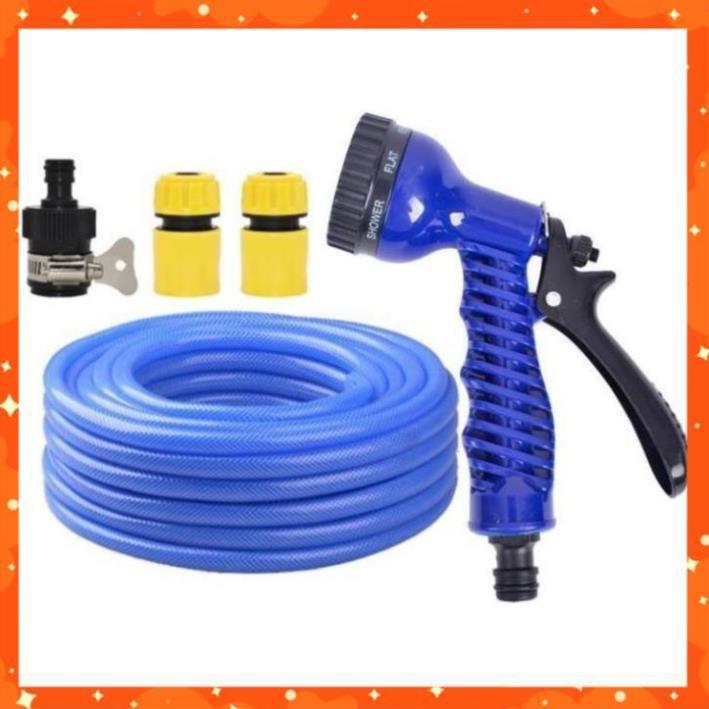 Bộ dây tăng áp 3 lần vòi xịt nước rửa xe, tưới cây loại 15m 206843