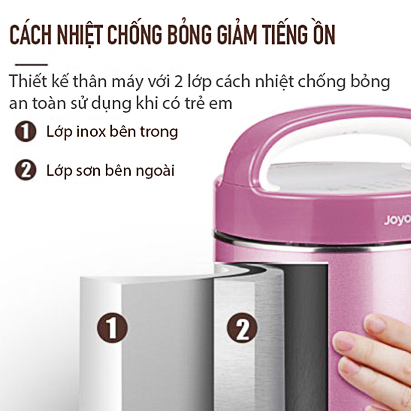 Máy làm sữa đậu nành Joyoung công suất 1000W, dung tích 1.2L-Hàng chính hãng