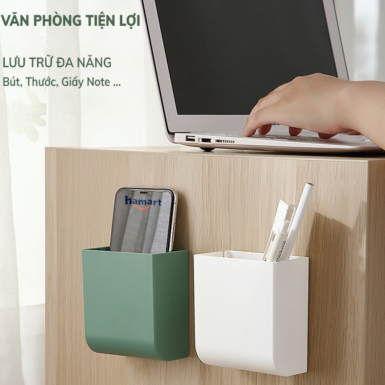 Kệ Dán Tường Để Điện Thoại Remote 2 Ngăn Hamart Siêu Dính Đa Năng Bản Lớn