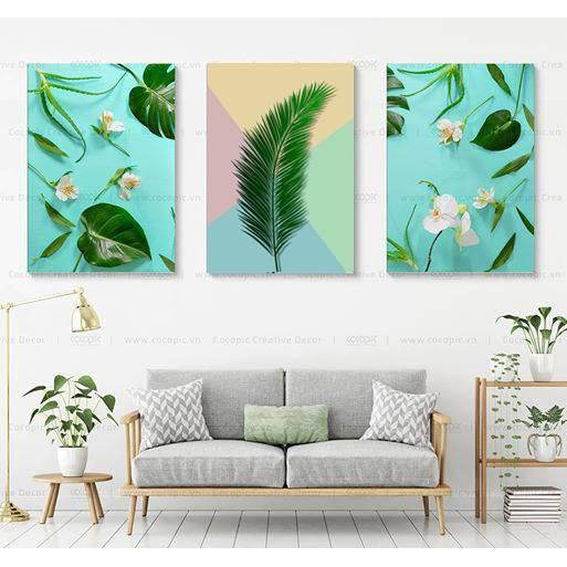 Tranh canvas mẫu cây và lá kích thước 40×60
