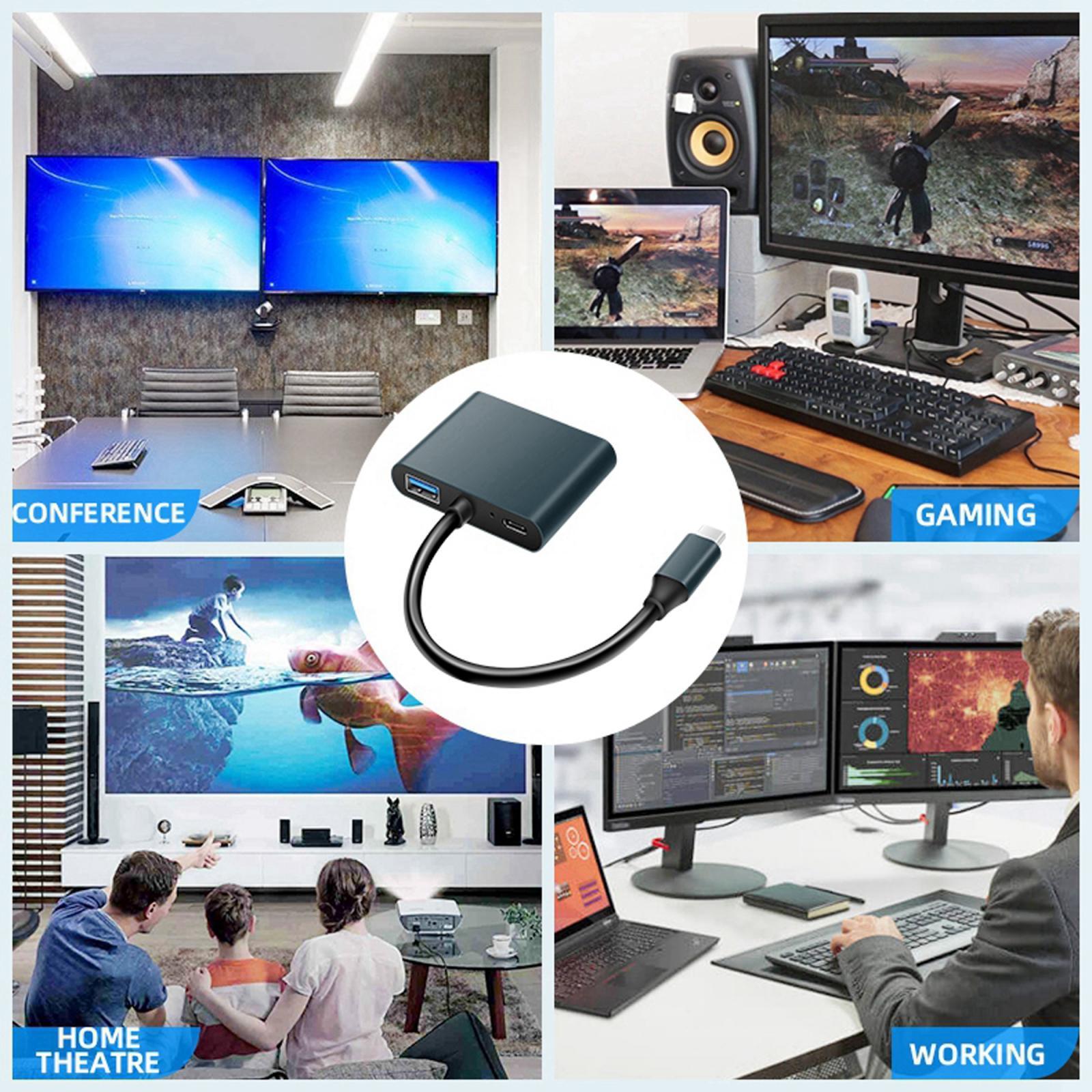 USB C to HDMI Adapter 4K 30Hz for MacBook Pro 2018/2017 Android Phone Tablet