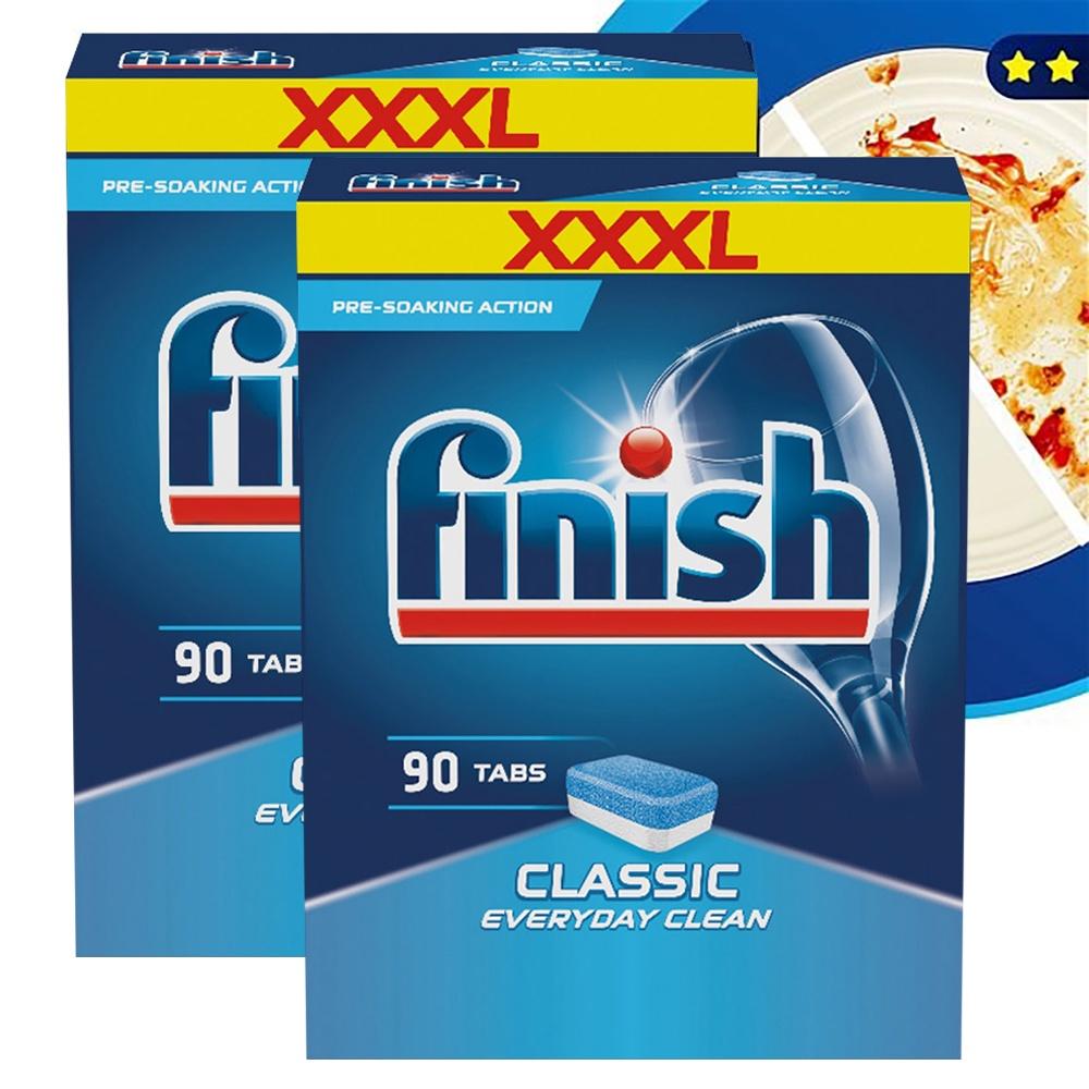 Combo 2 hộp 90 viên rửa bát Finish nhập khẩu Châu Âu Classic Dishwasher Tablets (2x90viên)