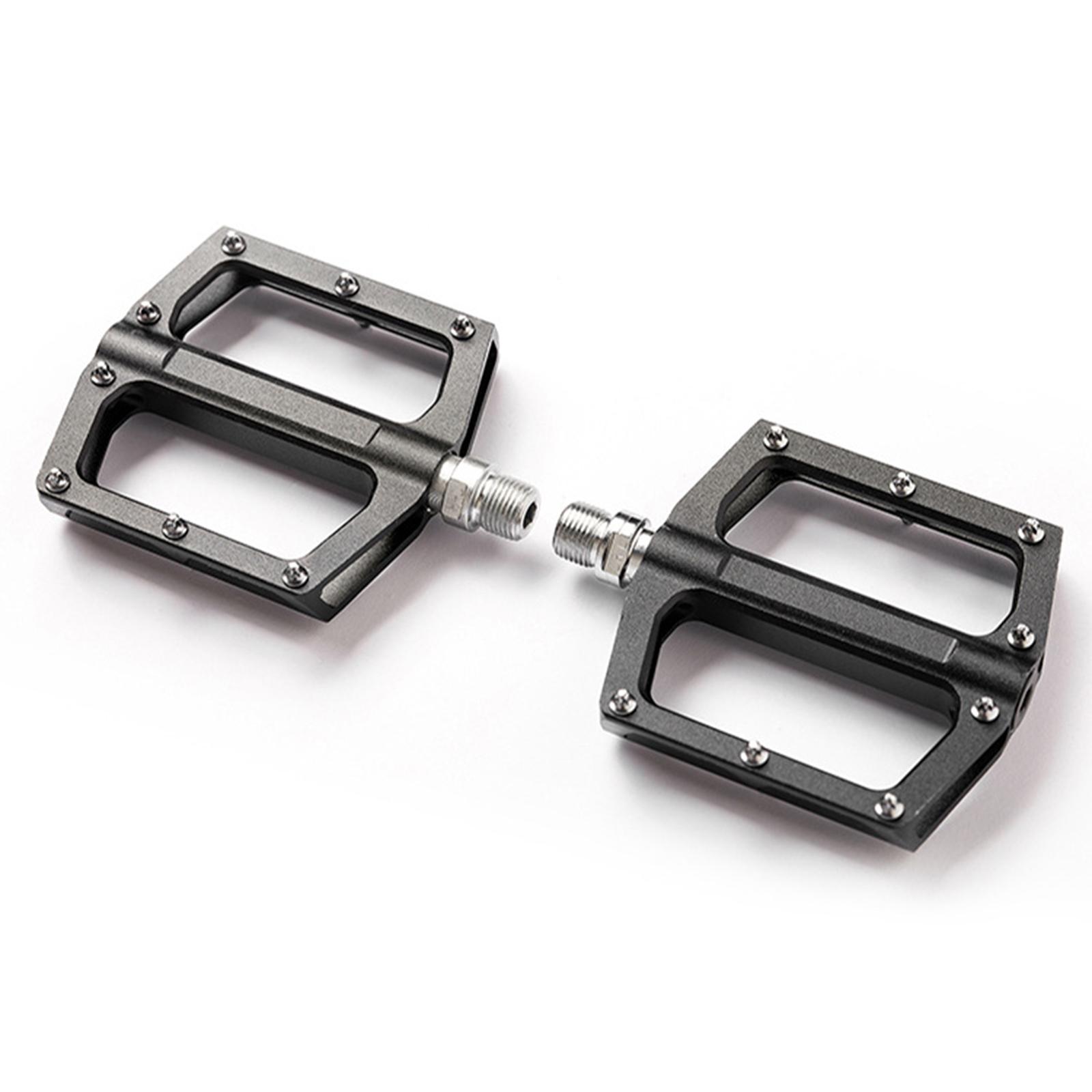 Road MTB Bike Pedals - Aluminum Alloy Bicycle Pedals - Mountain Bike Pedal with 9/16inch Platform Flat Pedals for Folding Cycling