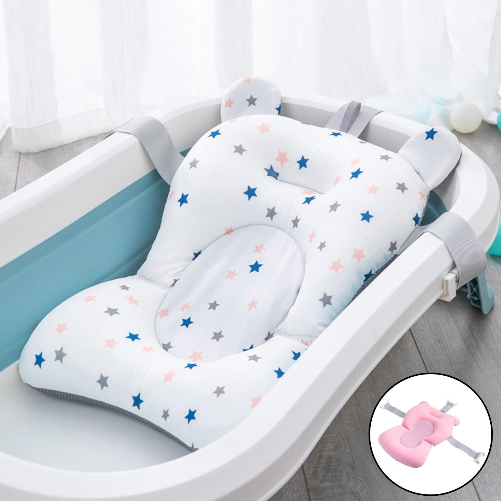 2x Baby Bath Seat Support Mat Foldable Baby Bath Tub Pad