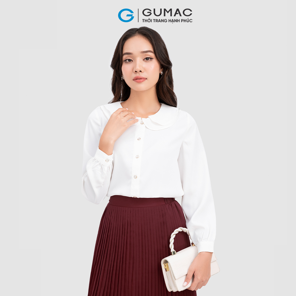 Áo sơ mi bâu tầng thời trang GUMAC AC12061