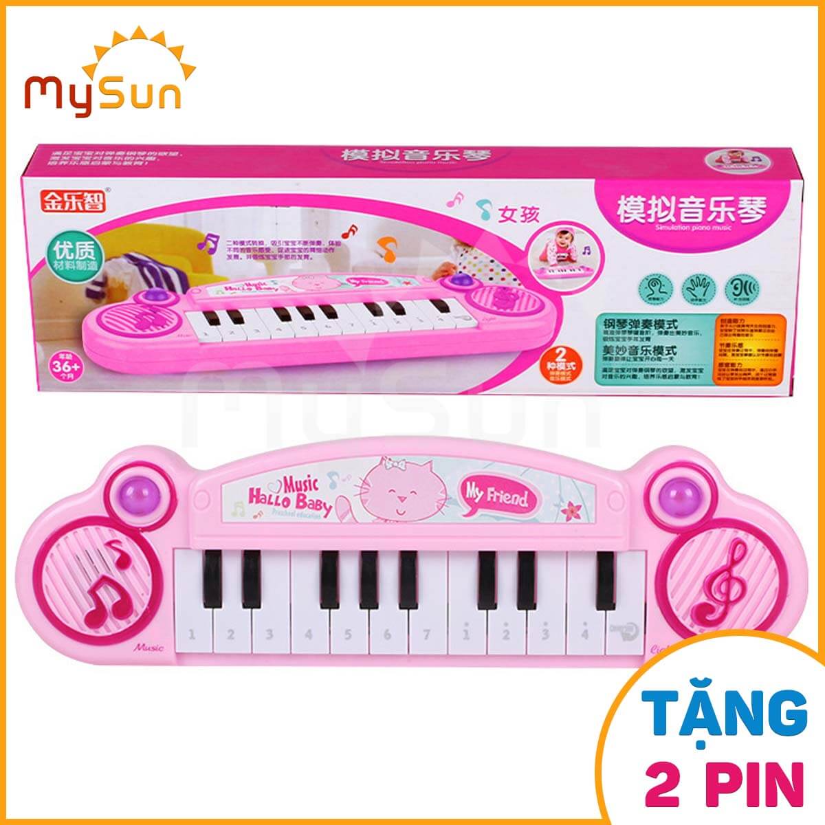 Đàn Piano Organ mini đồ chơi âm nhạc cụ cho bé gái trai phát triển trí tuệ thông minh MySun