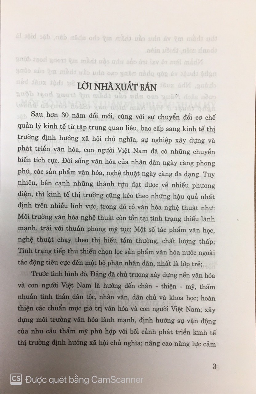 Nâng cao nhu cầu thẩm mỹ trong hoạt động nghệ thuật ở Việt Nam hiện nay