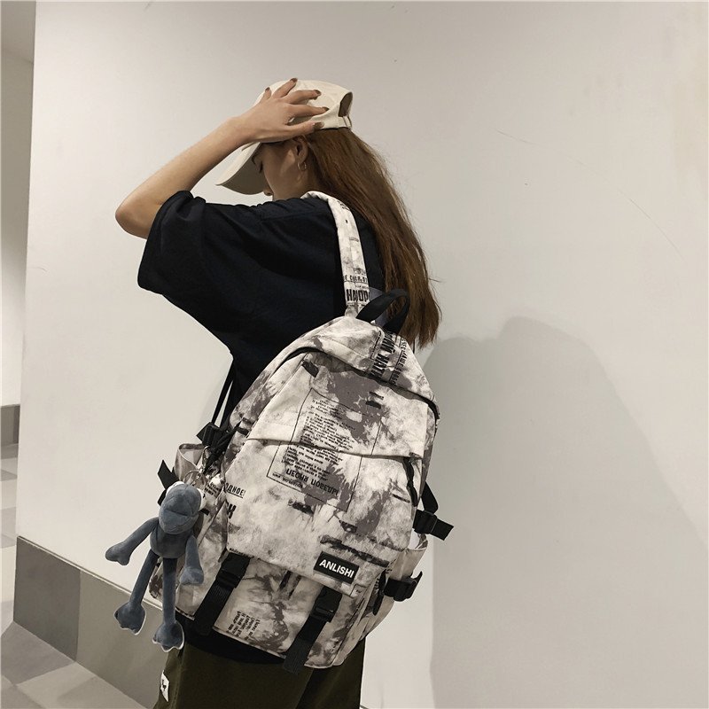 Balo đi học nam nữ ulzzang đựng Laptop Loang chống nước cho học sinh style Hàn Quốc unisex lemone BL288