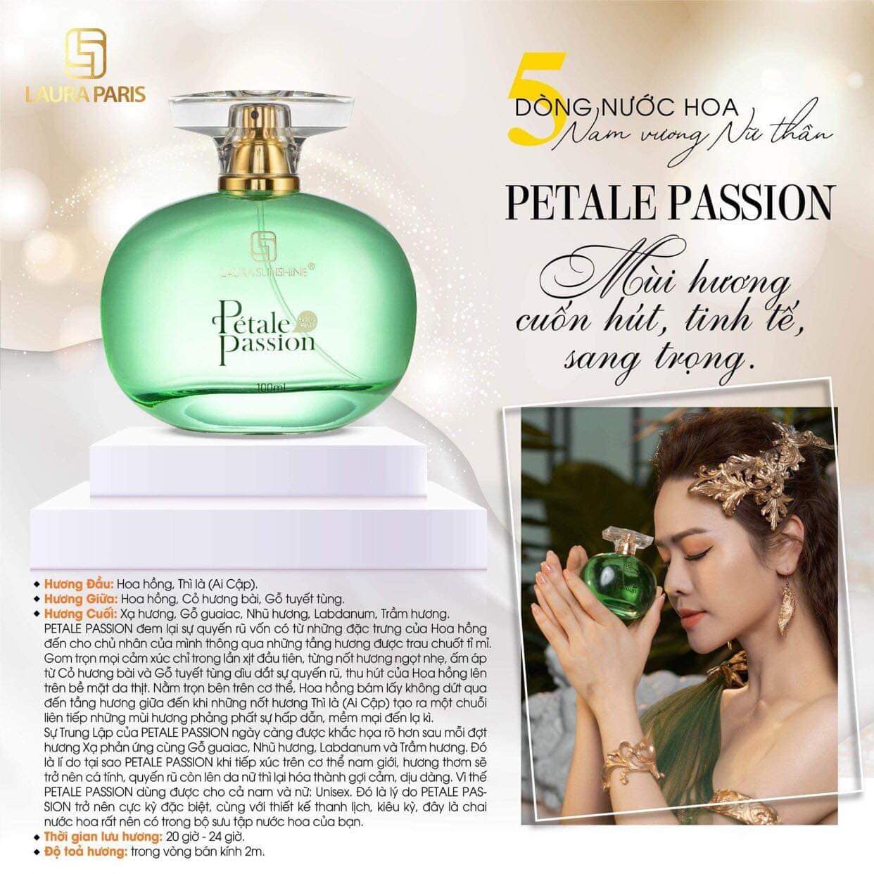 Nước Hoa Nữ Laura Sunshine Nhật Kim Anh - No2 100ml - Petale Passion Paris