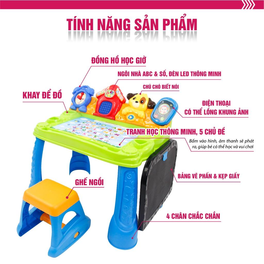 Bộ bàn ghế hỗ trợ học tập và vui chơi cho bé, nhiều hiệu ứng và bài học hấp dẫn Winfun 1207 - Hàng chính hãng