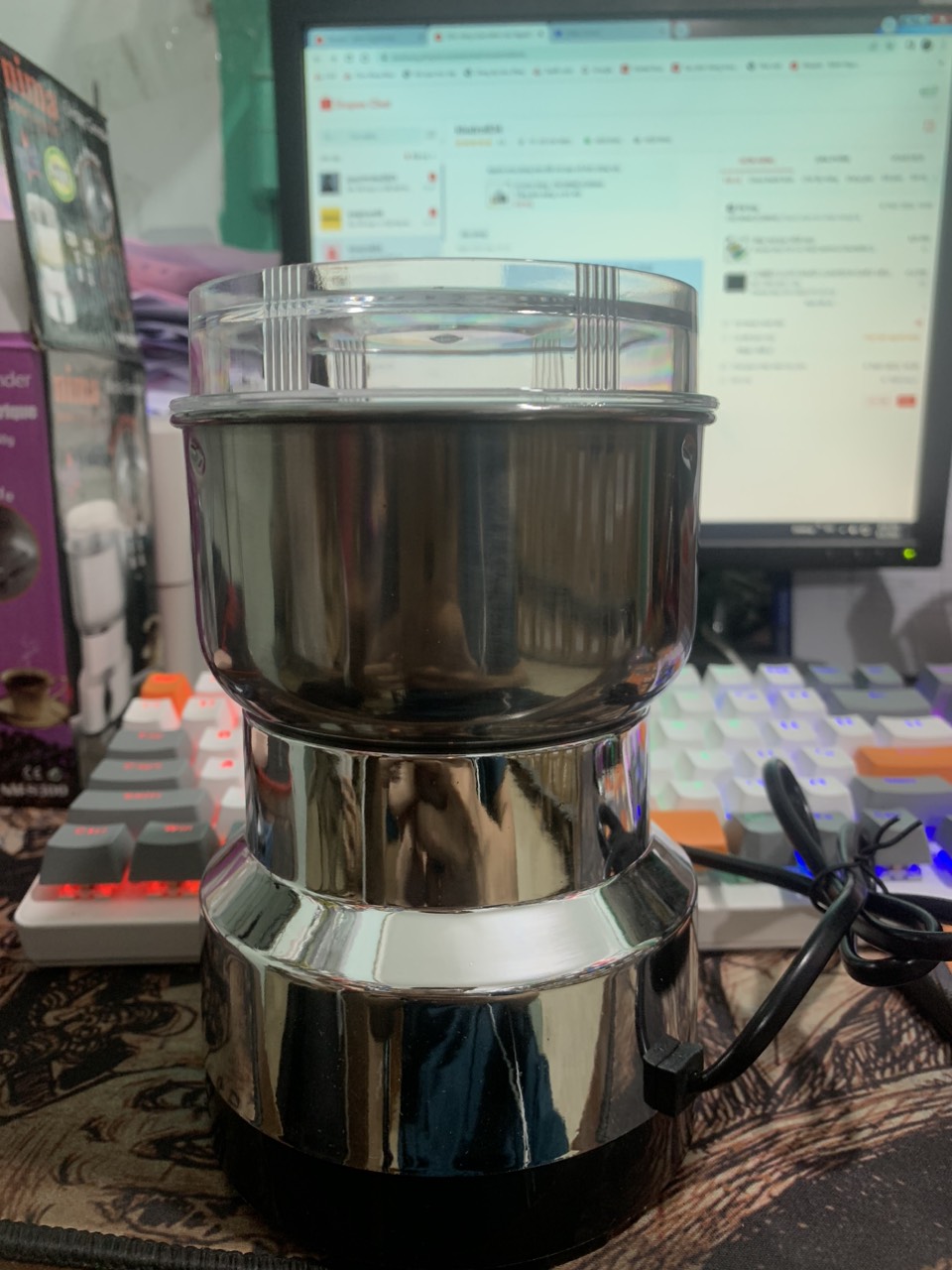 Máy xay bột ngũ cốc, xay cafe, xay tiêu đa năng NM-8300 150W