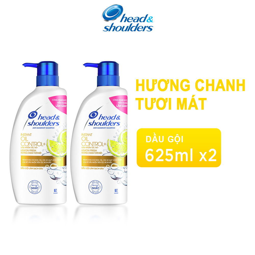 Combo 2 Dầu Gội HEAD &amp; SHOULDERS Hương Chanh Sảng Khoái 625ml