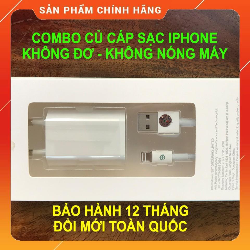 Bộ combo Devia củ 1A kèm cáp lightning smart chuẩn EU- hàng chính hàng