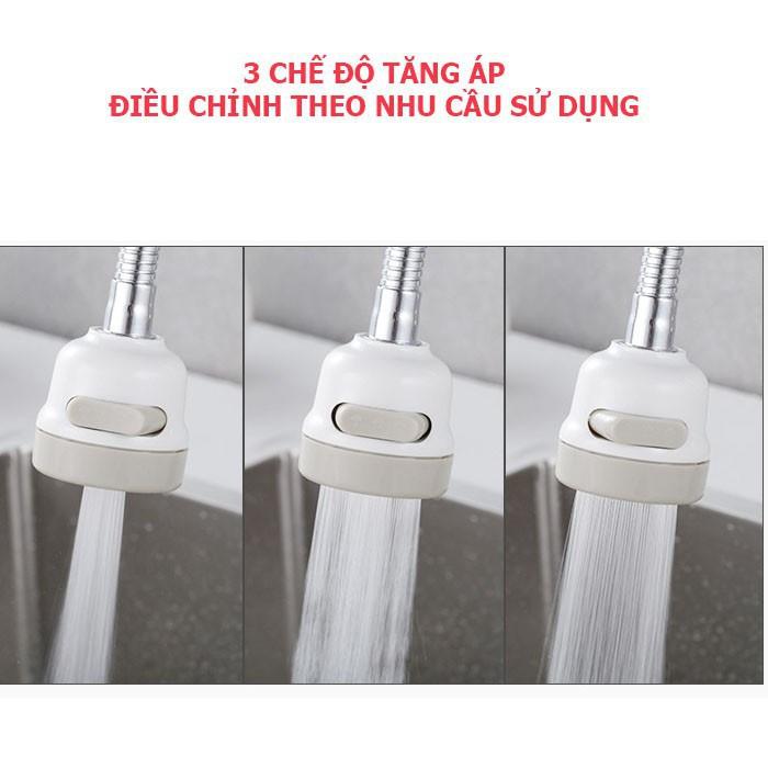 Đầu vòi rửa bát tăng áp xoay 360 3 chế độ rửa sử dụng cho bếp GD133