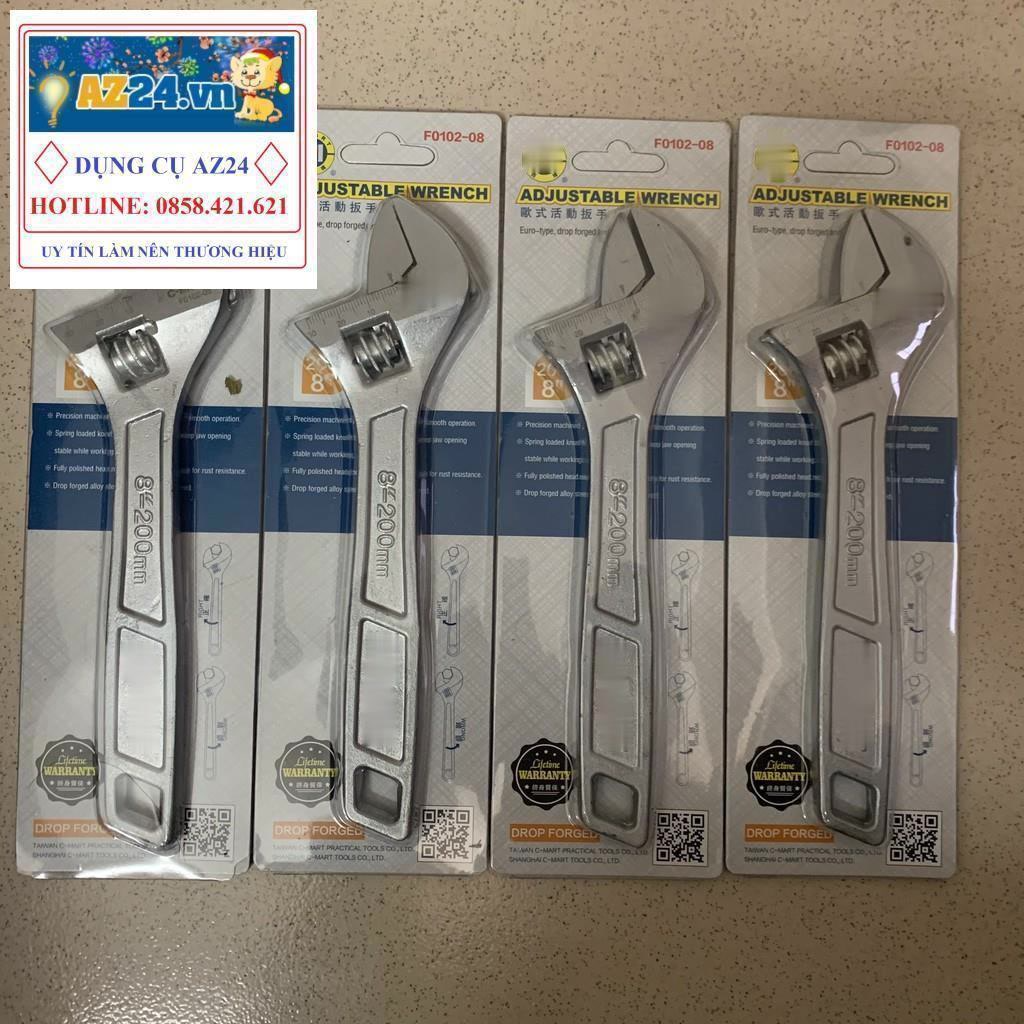 Mỏ lết F0102-08 độ mở 30mm, dài 200mm chất lượng cao