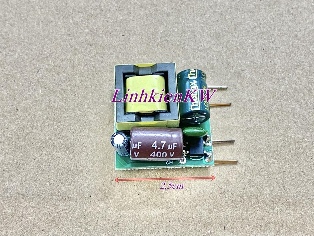 Module Nguồn Xung Mini 2,5*2,5cm Dáng Đứng 12V500MA 12v 500ma mới !