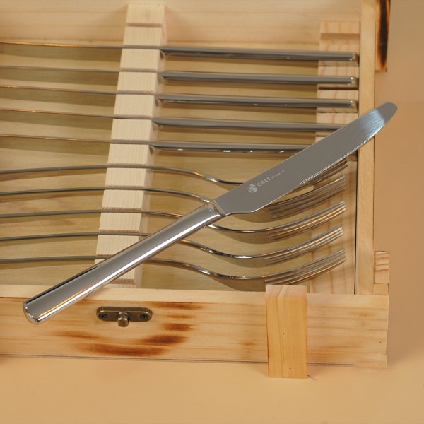 Bộ Dao Nĩa 12 món Chef Studio. Sản phẩm bằng Inox 304 sáng bóng, sang trọng