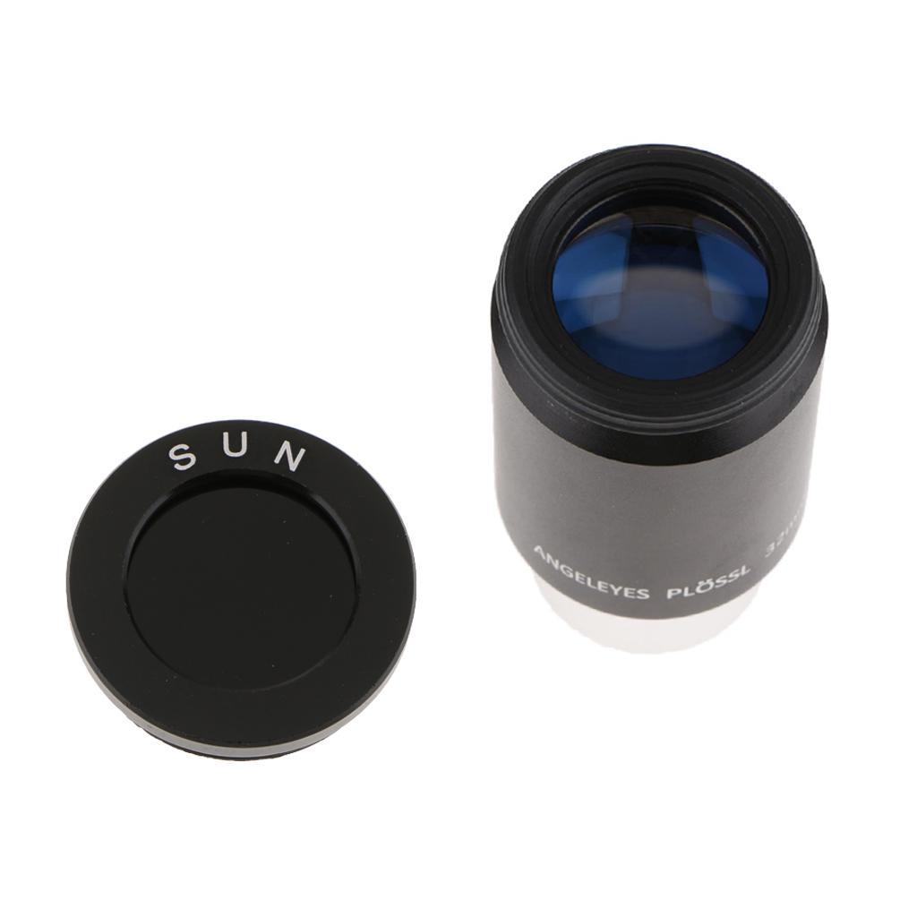 1.25" Telescope Eyepiece Lens Plossl 32mm for Astronomy + Color Filter Black