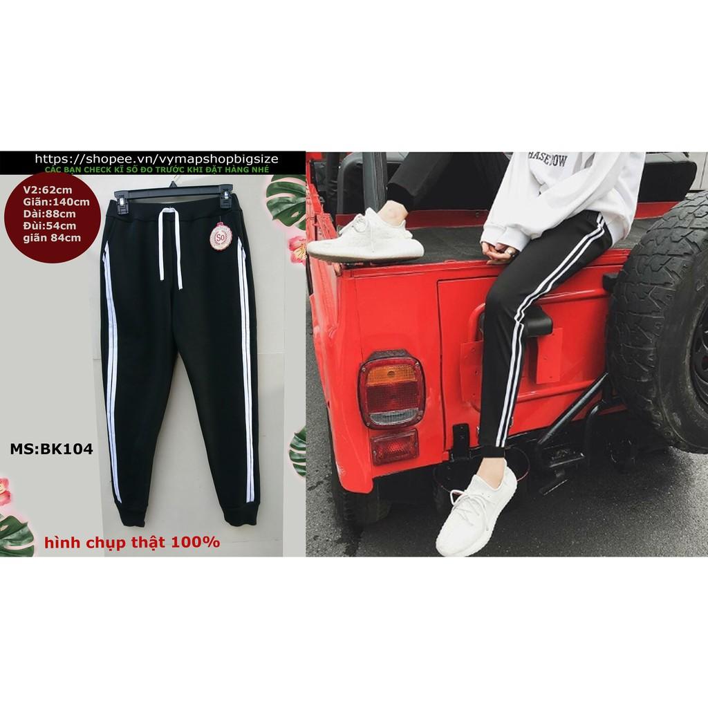 quần 2 sọc BIG SIZE 70-100KG unisexNAM NỮ vải umi siêu đẹp