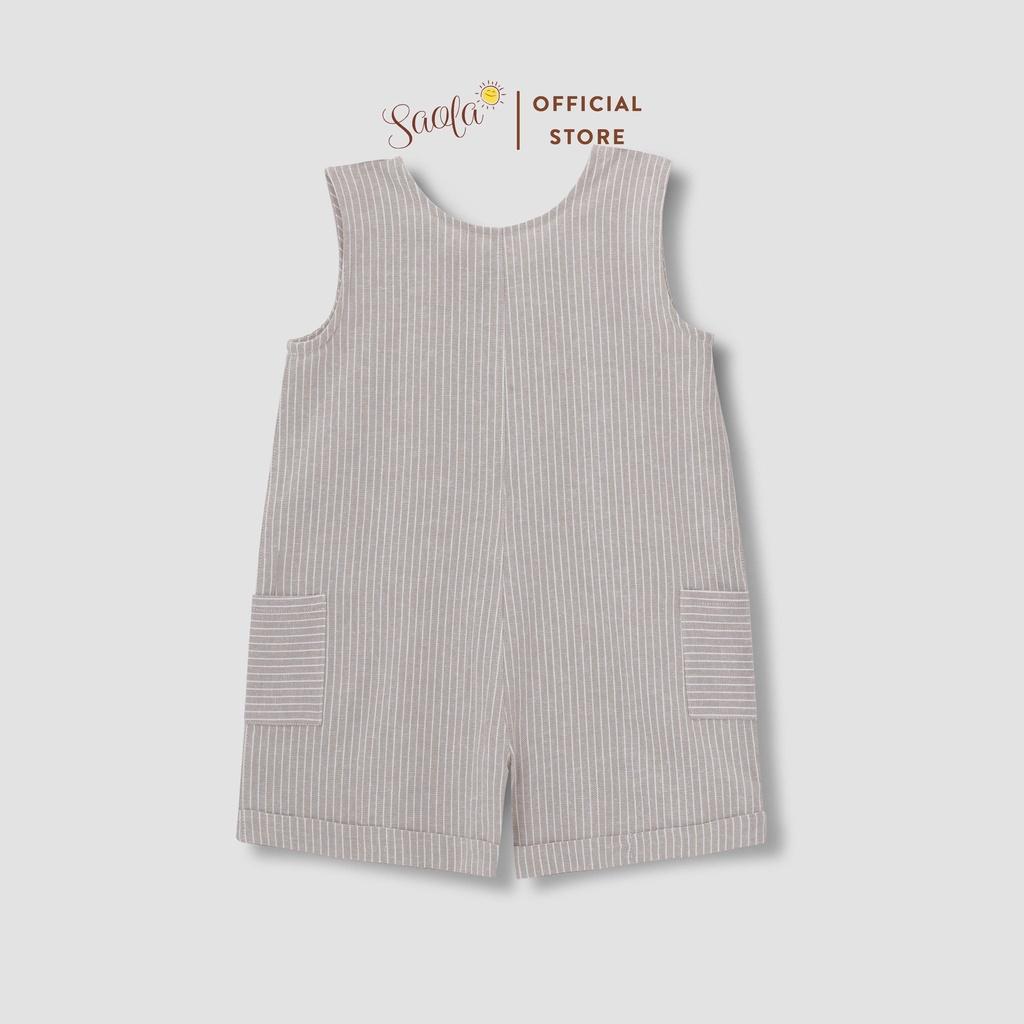 Áo liền quần/ Jumpsuit Bé Trai/ Bé Gái Chất Linen Cao Cấp - ORION OVERALL- JSL004 - SAOLA KIDS CLOTHING