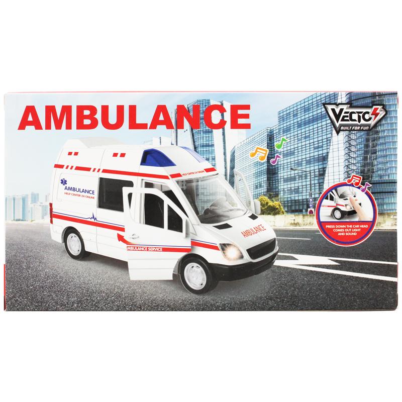 Đồ Chơi Mô Hình Xe Cấp Cứu Hỏa Có Đèn Và Âm Thanh - Vecto VT61K