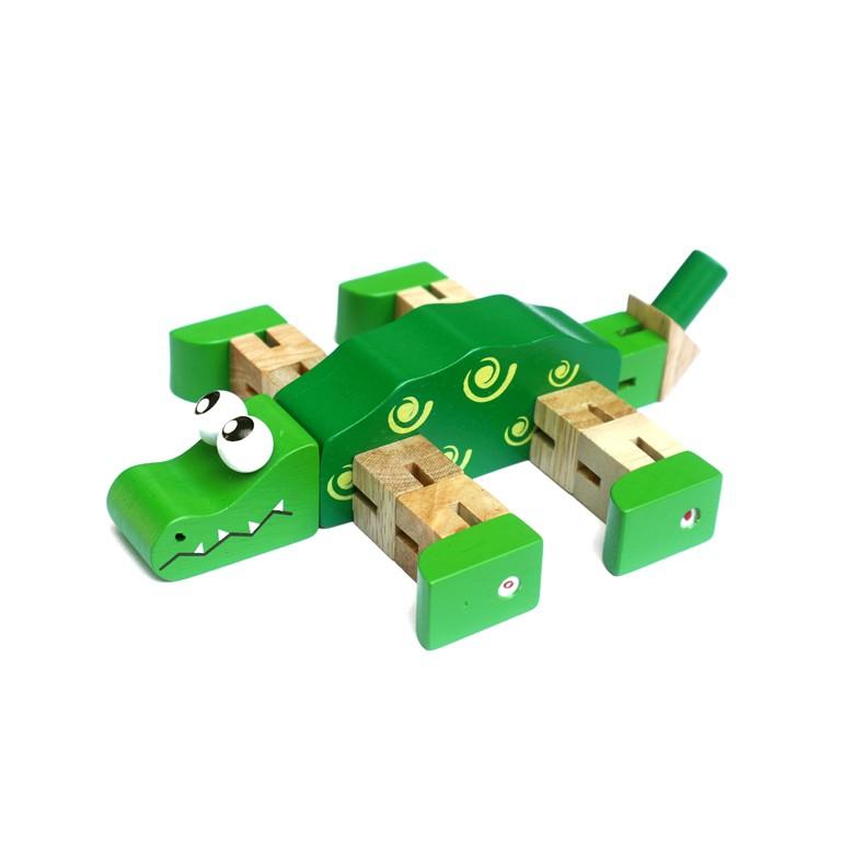 Đồ chơi gỗ Winwintoys - Cá sấu luồn thun 67052