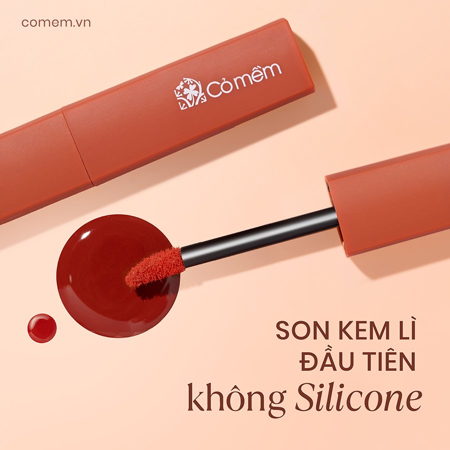 Son Kem Nhung Lì Mượt Không Silicone Cỏ Mềm Màu Đẹp An Toàn Từ Thiên Nhiên 3ml