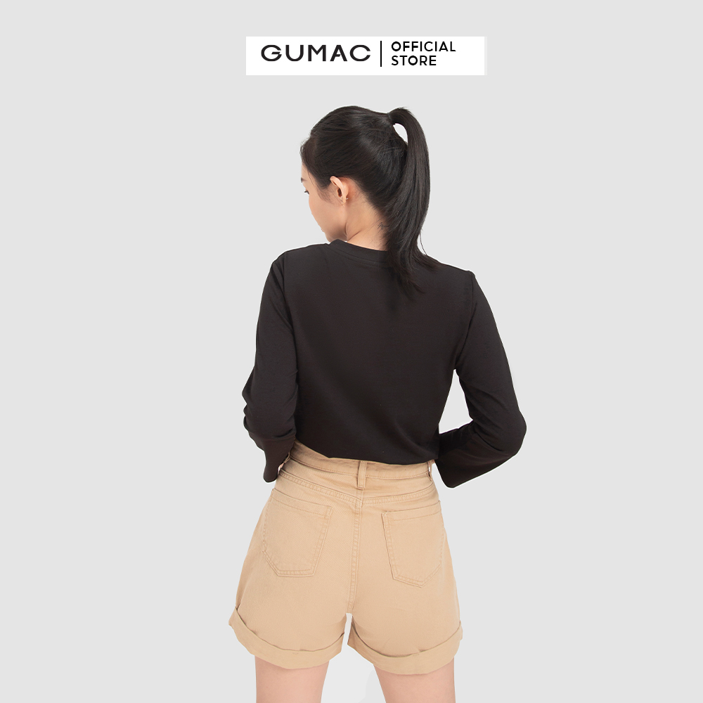 Áo thun nữ GUMAC ATB12017 tay dài in hình