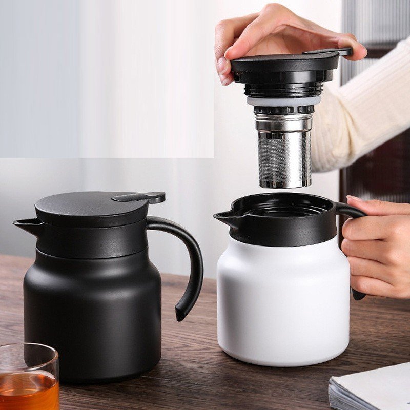 Ấm Pha Trà Giữ Nhiệt 1000ml Inox 316 Cao Cấp Kèm Lõi Lọc Trà